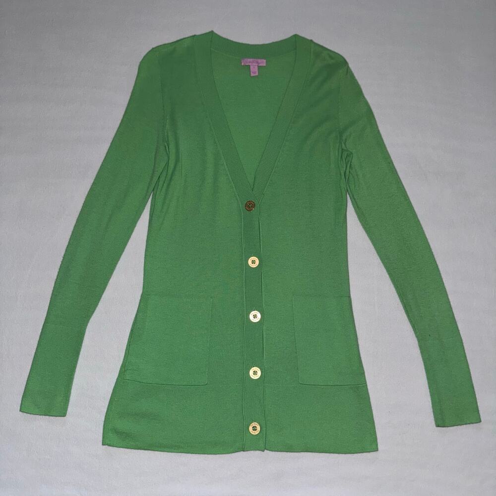 Lime Green Lilly Pulitzer Cardigan Sweater